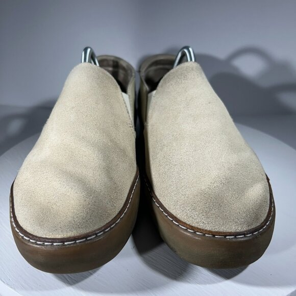 UGG Suede Leather Mens Driving Loafers Casual Shoes Size 10 Slip On Beige Comfy - Picture 4 of 11